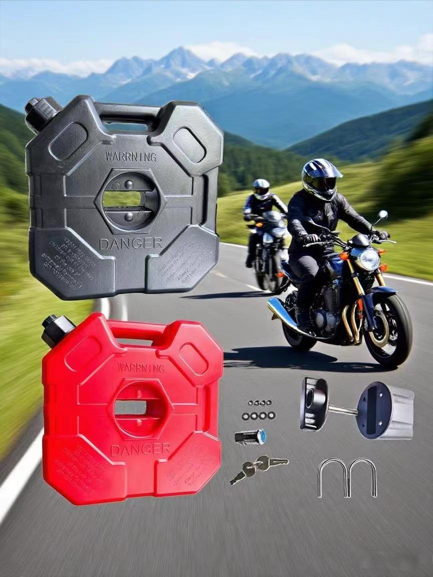 Portable Plastic Thickeneded Explosion-Proof Gasoline 5L Oil Barrel Car Motorcycle Spare Fuel Tank Off-Road Self-Driving Equipment Modification