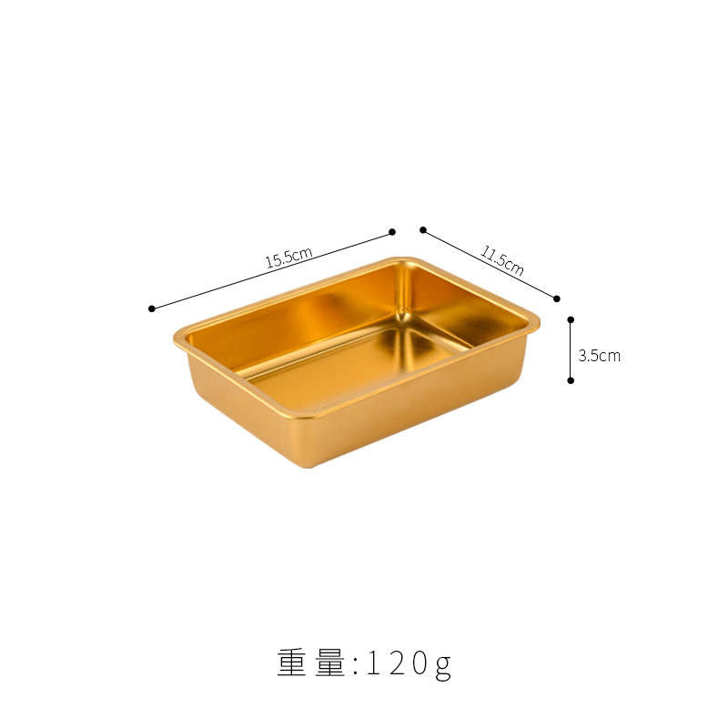 Square, small, golden