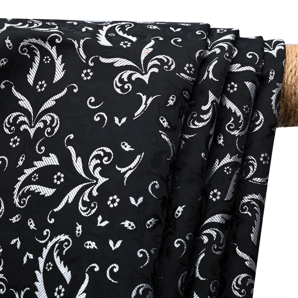 新款马甲西装领带面料家纺装饰用料欧美风格色织大提花面料