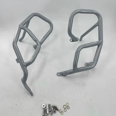 Anti-Fall, Motorcycle bumper - a-set-of-lower-fender-exit-quality-painted-silver