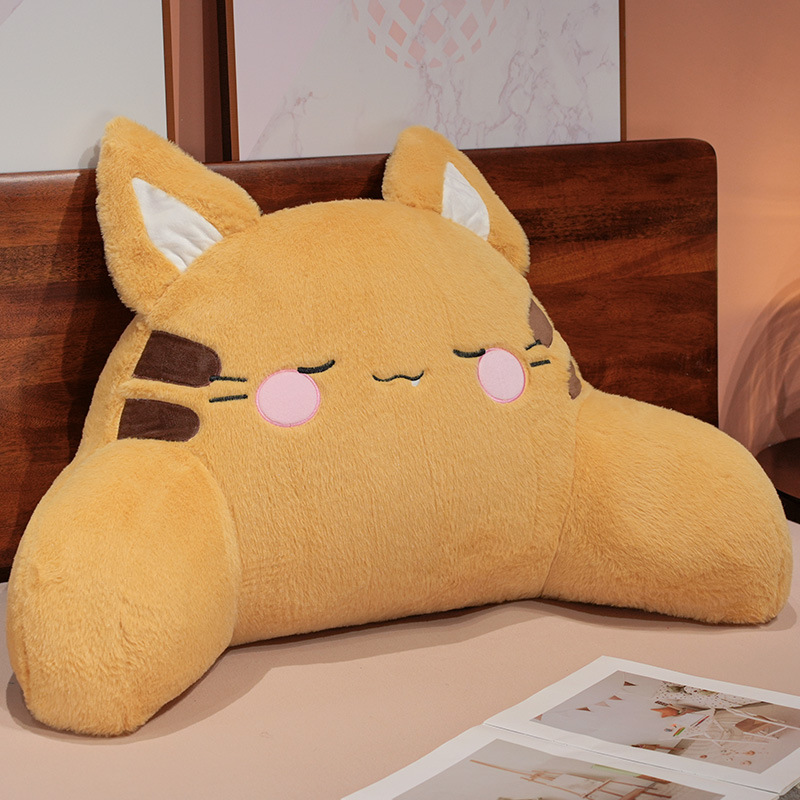 Cama de dibujos animados de cabello de conejo bolsas de respaldo de cintura cojín de respaldo de gran dormitorio de estudiantes para leer libros embarazadas almohada de protección de cintura de otoño