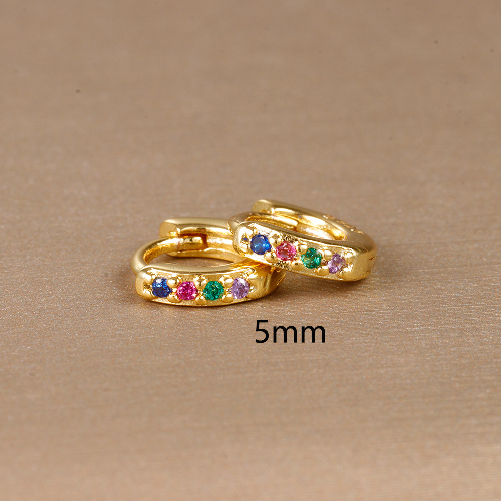 15g Weight Rhinestones Inlay Material Earrings Classification 1 Pair Quantity Daily Occasion Copper Material Geometric Pattern Women's Gender Plating, Inlay Design Simple Style Style 1 Pair Simple Style Geometric Plating Inlay Copper Rhinestones Earrings 21
