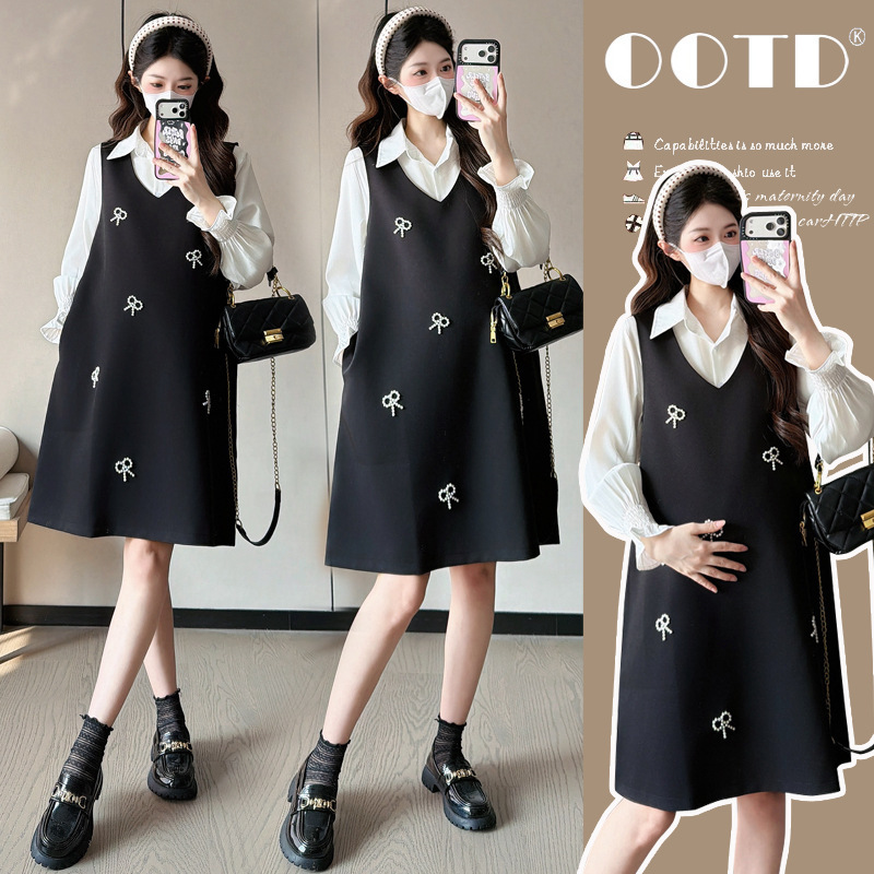 2026 Spring New Style Maternity Dress That Doesn'T Show Pregnancy, Professional Workwear for Pregnant Women, Plus Size Set 2026 Spring New Style Maternity Dress That Doesn'T Show Pregnancy, Professional Workwear for Pregnant Women, Plus Size Set