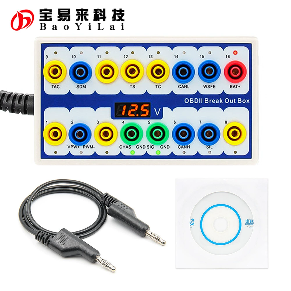 Тестер OBDII (разветвитель/блок расширения) для автомобильных диагностических систем, 16-контактный разъем OBD, тестовый порт сигнала