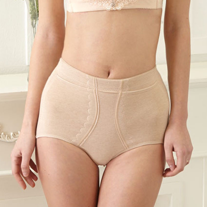 中高腰彩棉收腹提臀內褲女帶口袋大碼內褲廠家批發跨境代發