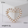 Metal brooch lapel pin, pin, cute universal accessory from pearl, Korean style