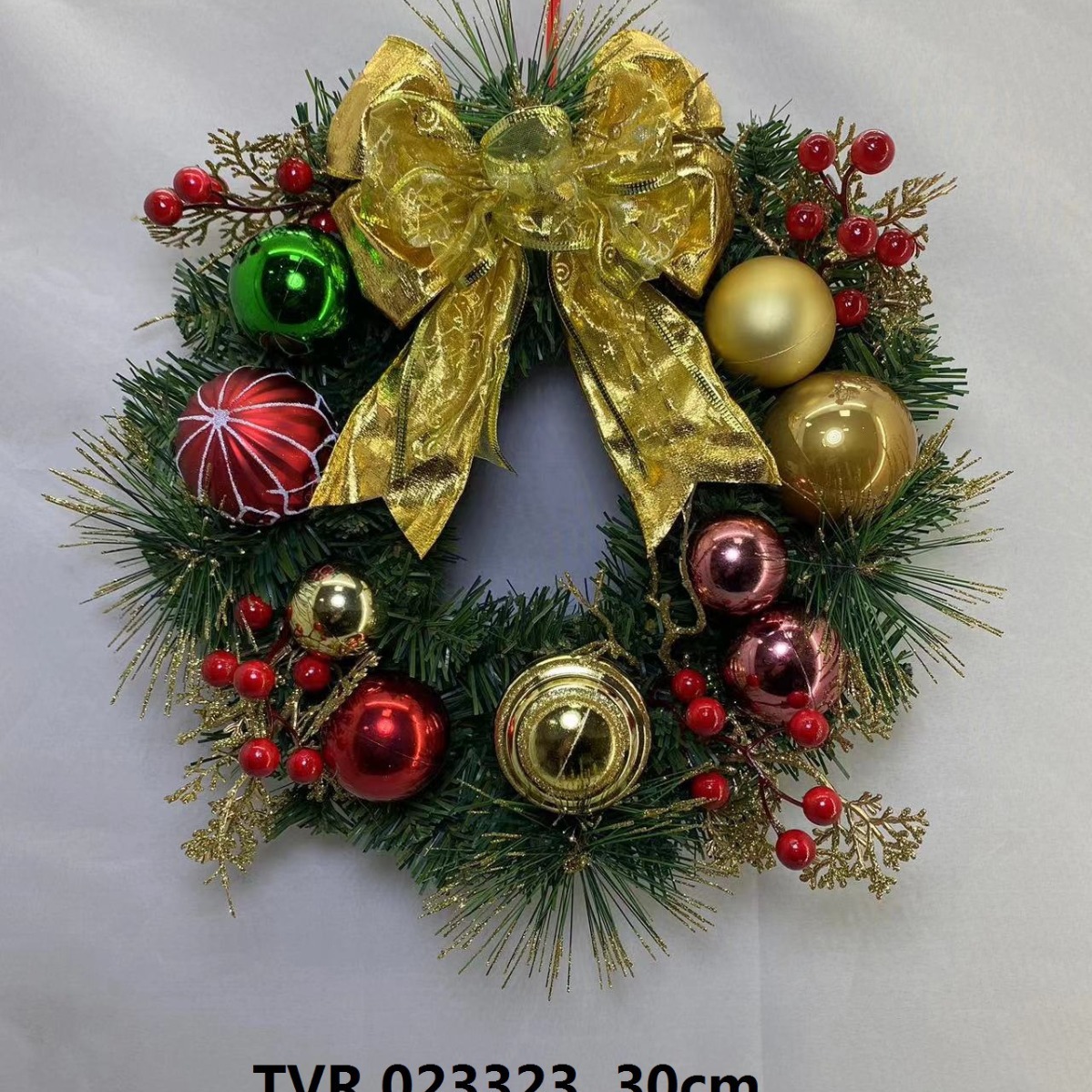 Fábrica directa de guirnaldas de Navidad puerta delantera guirnaldas de decoración de puerta colgando guirnaldas verdes decoraciones de Navidad explosión