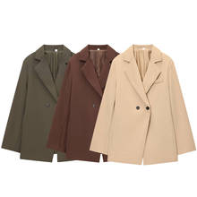 UC&ZA欧美女装2025秋季新款时尚气质两粒扣收腰下摆开叉西装外套