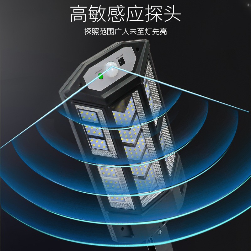 Cross-border outdoor household solar remote control LED street light COB human body sensing wall light garden courtyard light garage light