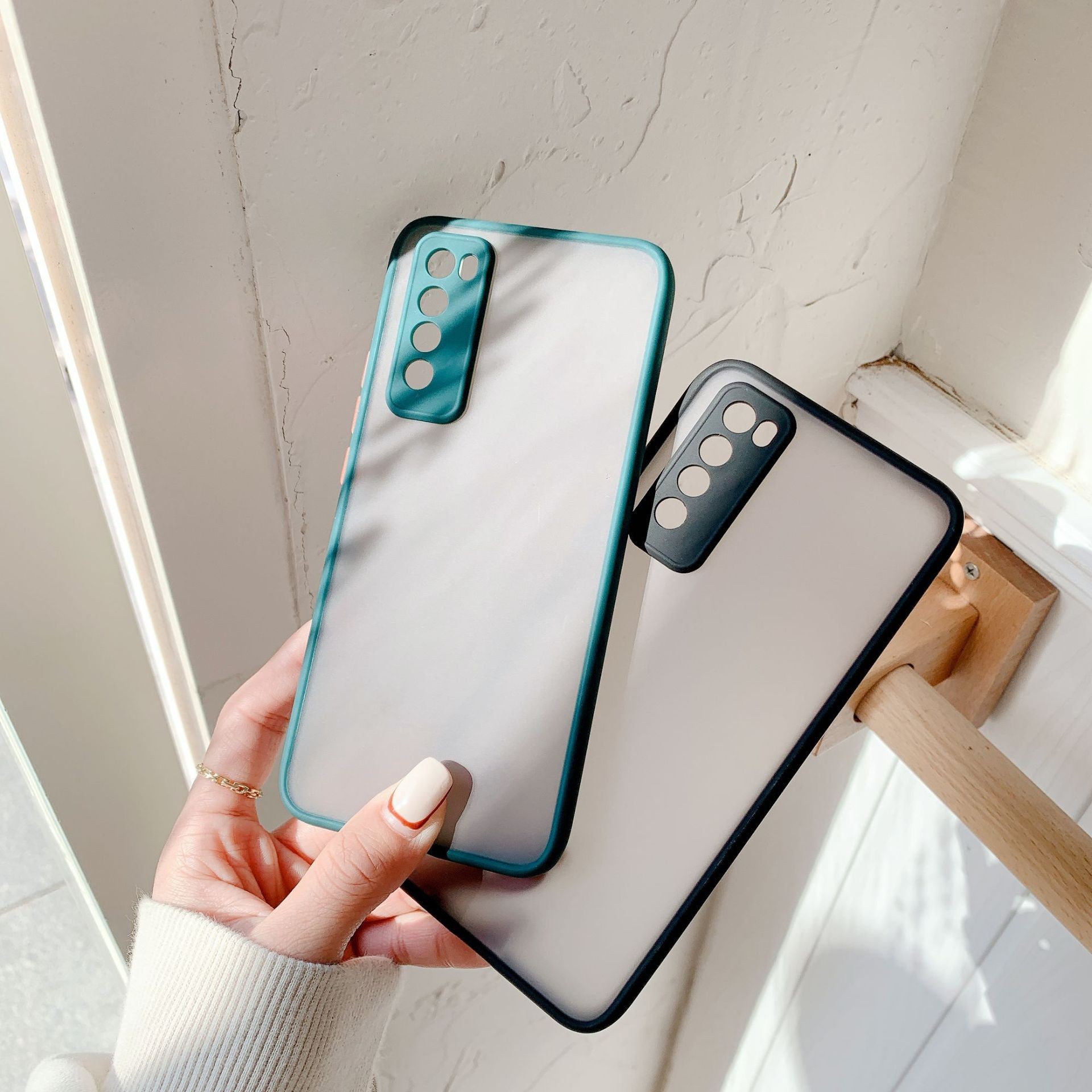 Suitable for Huawei Nova15 Phantom Mobile Phone Case, Honor 500 Matte Contrasting Color Protective Cover, Mate80 Black, Enjoy 90