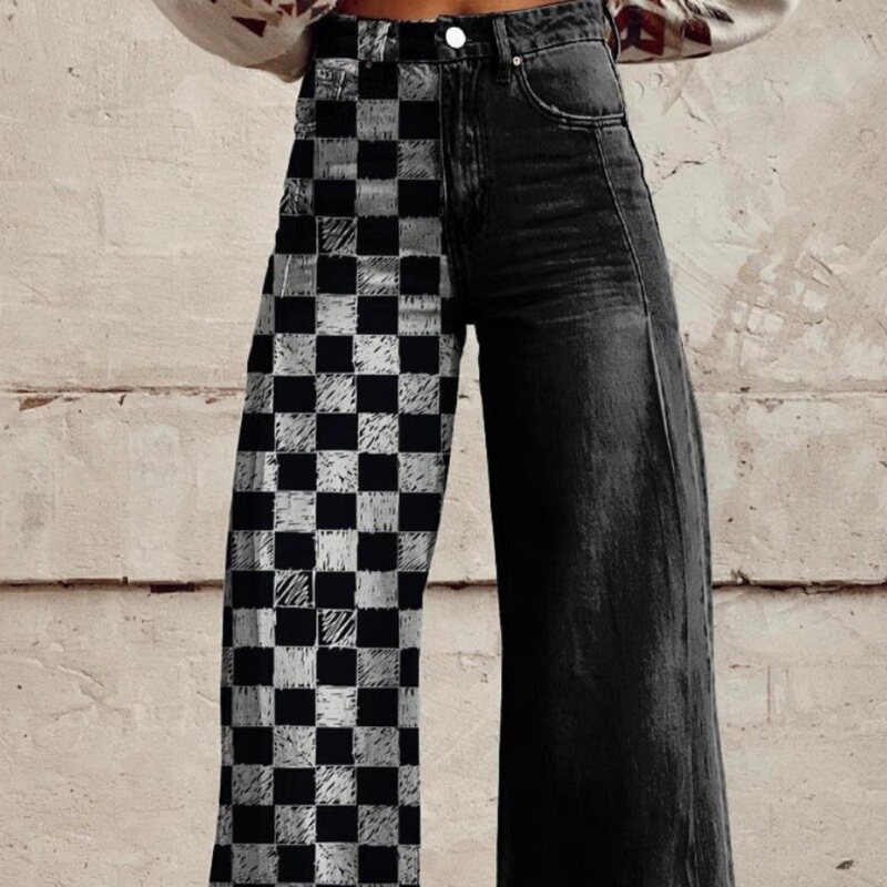 2024 Explosions Foreign Trade Cross-border AliExpress ebay European and American Foreign Trade plus size Women's Casual Pants Thin Imitation Jeans