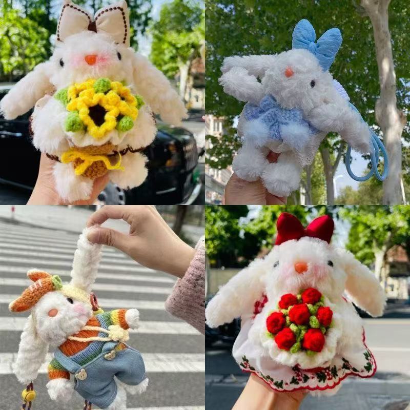 Rainbow Plush Bonnie Rabbit Pendant Doll Cute Pendant High-Value Dopamine Cute Thing