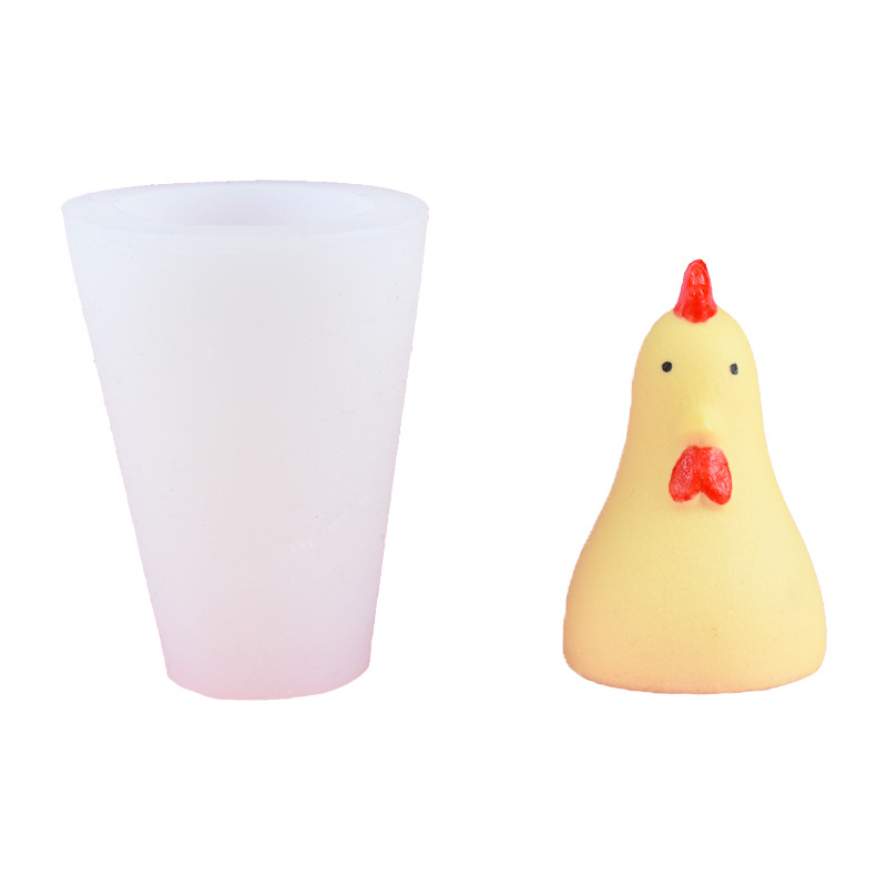 Transfronterizo 3d grasa pollo fino aromaterapia vela molde ins decoración pastel hornear molde de silicona transfronterizo nuevo producto en stock