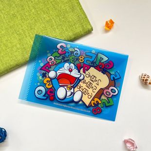 Loose-Leaf Buckle File Bag Colorful Transparent Pp Cartoon Loose-Leaf Envelope Bag Perforated File Bag