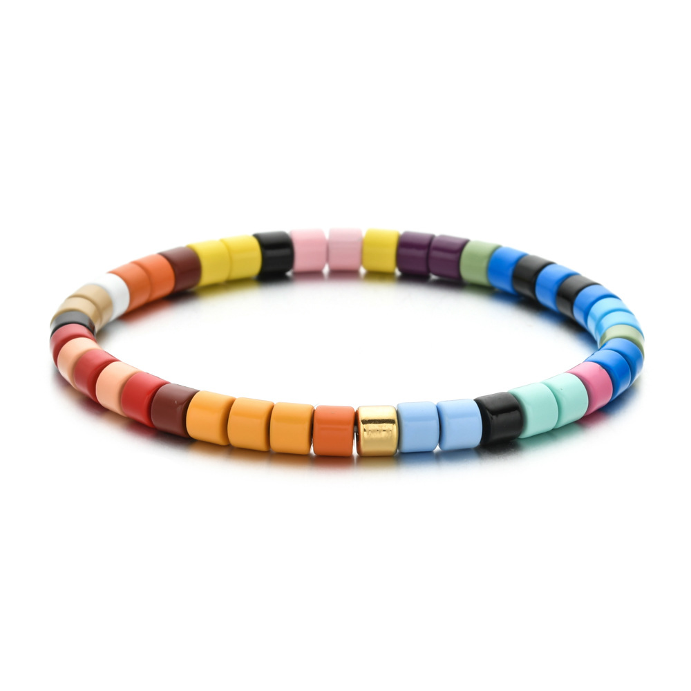 Bohemian Colorful Beaded Alloy Unisex Wristband 1 Piece display picture 13