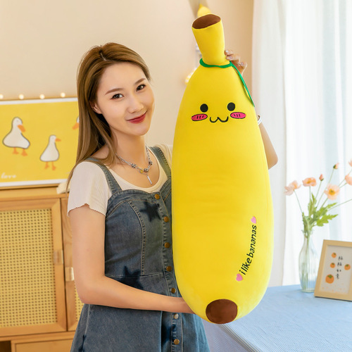 Internet celebrity simulation fruit pillow creative banana plush toy girls gift sleeping pillow children's toys wholesale
