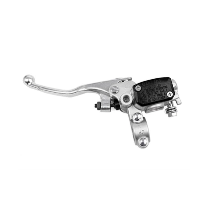 Off-Road Motorcycle Accessories Ktm Silver-White Front Disc Brake Pump with Folding Handle Hydraulic Brake Pump (Motorcycle Safety Supplies) - brake-pump-silver-left