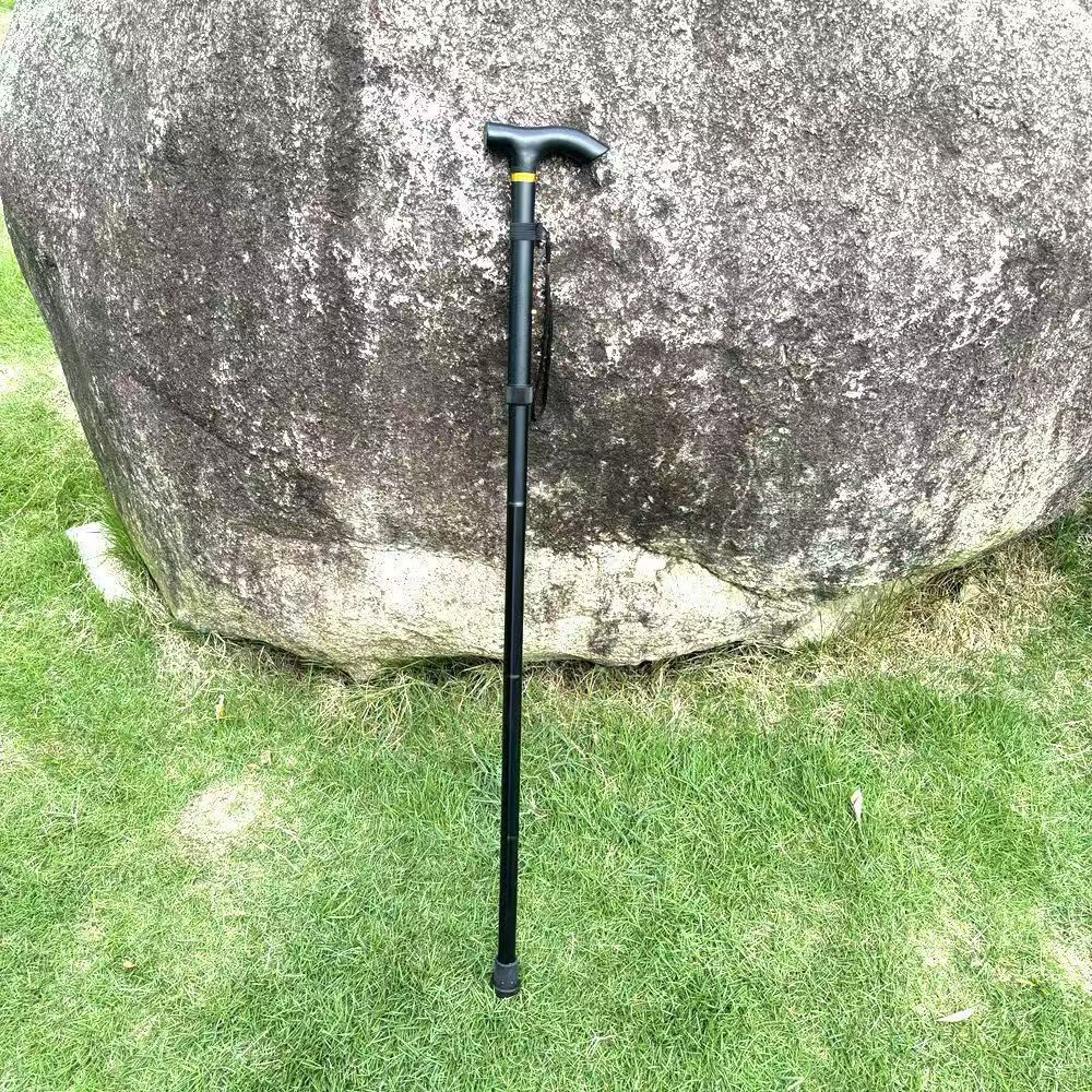 5節アルミ合金屋外伸縮杖屋外登山杖滑り止め老人助歩杖