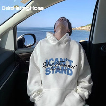 2025新款连帽卫衣男士春秋季外套情侣美式潮牌简约百搭男装上衣服