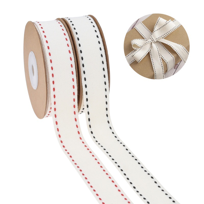 Nuevo temu jumper grueso cinta de algodón línea punteada cinta de embalaje de regalos accesorios para el cabello de prendas de vestir puntos cinta de algodón