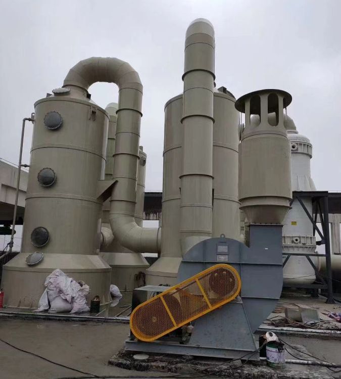 Xuchang waste gas treatment equipment-PP spray tower-washing tower-activated carbon adsorption box-pp duct
