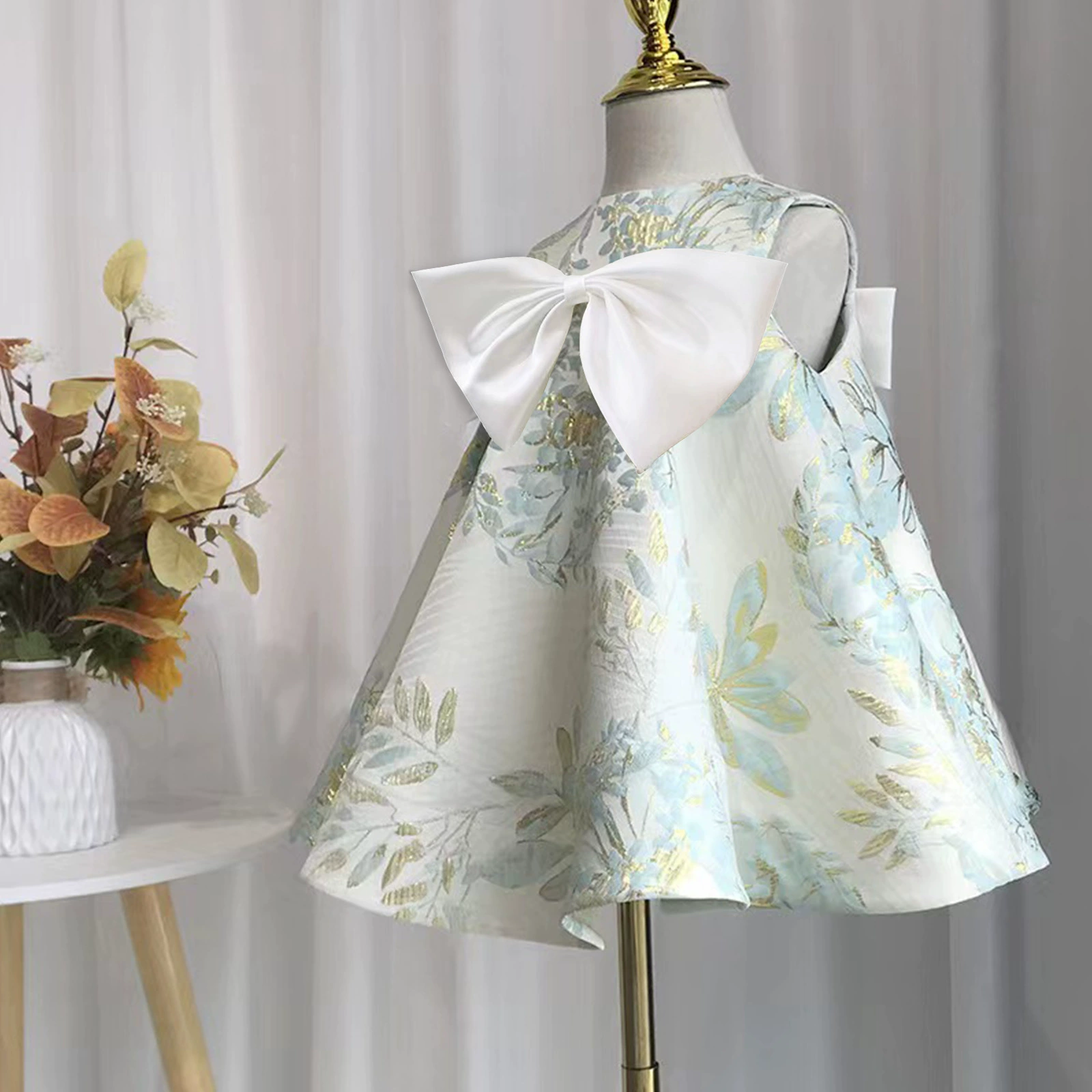 Evening dress with bow girl's, Korean style