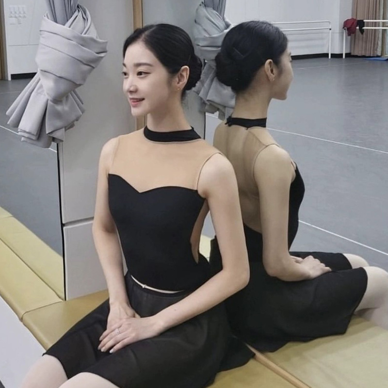 Ballet Leotard Halter Neck Basic Training Leotard Art Exam Adult Dance Performance Leotard Gymnastics Leotard Practice Women's Leotard