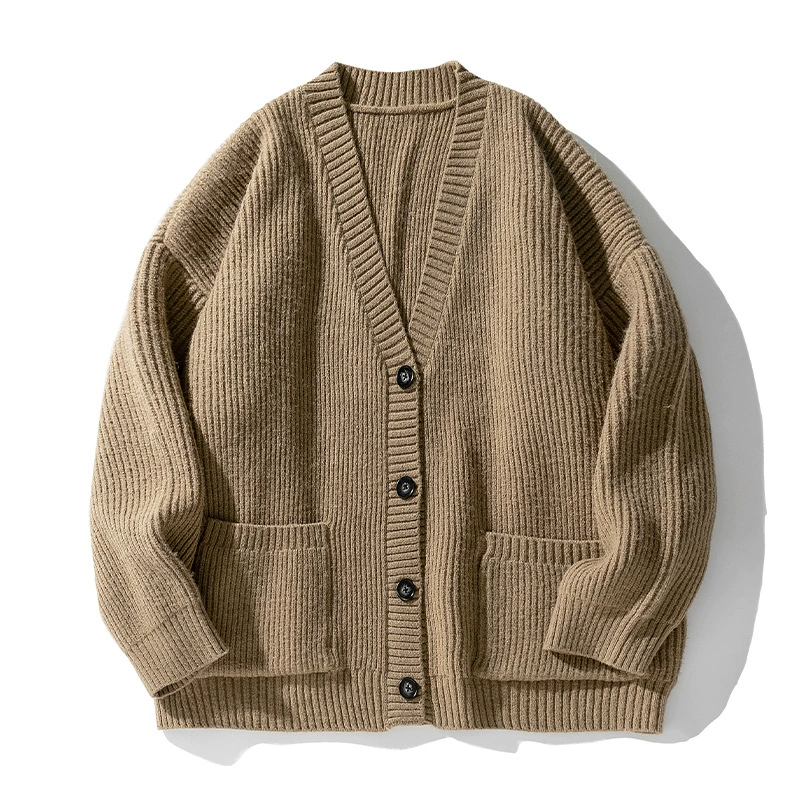 Мужской демисезонный кардиган, японский вязаный свитер, oversize, для любимого