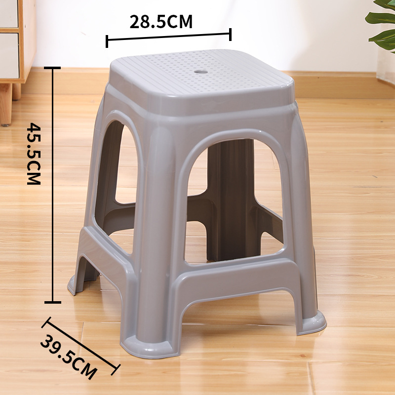 Taburete de plástico engrosado, sala de estar de moda para el hogar, taburete pequeño económico simple, antideslizante y duradero, mesa de comedor, taburete, restaurante de baño