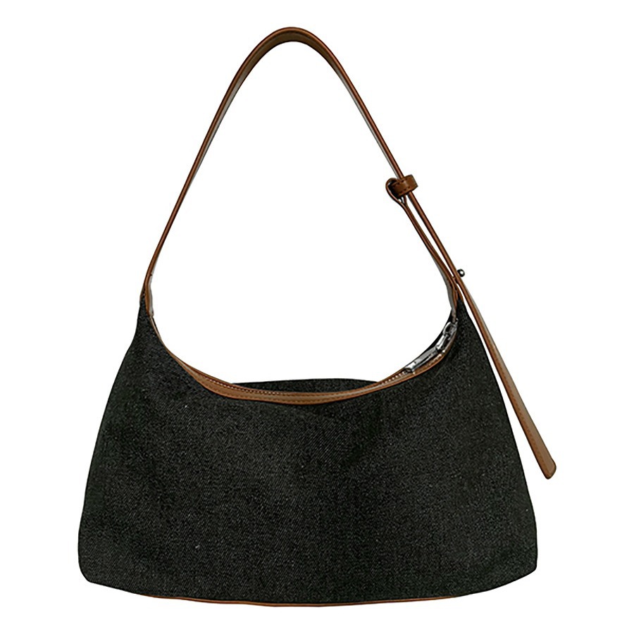 Borsa in denim versione coreana, in PU, casual, estiva, nuova, monospalla, borsa da ascella, borsa di alta gamma di nicchia da donna_voghion.com