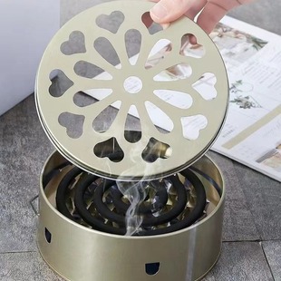 Stainless Steel Mosquito Coil Tray with Lid for Home and Outdoor Use, Mosquito and Fly Tray, Bathroom Ashtray