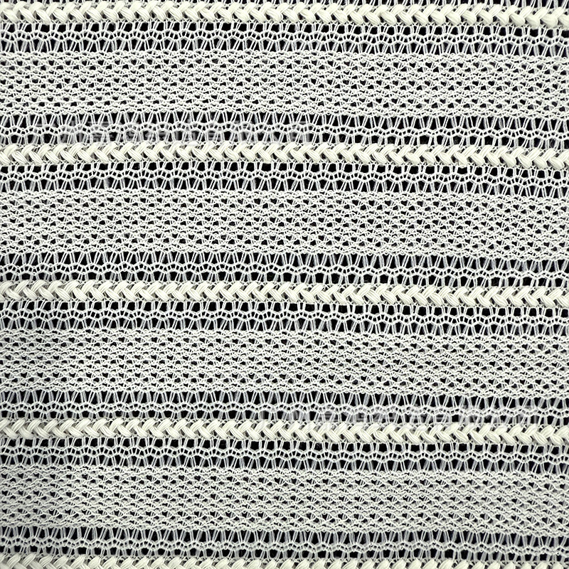 Tejido de encaje de poliéster, tejido de punto, tejido de doble color, blusa, abrigo, tejido multicolor, fábrica de stock