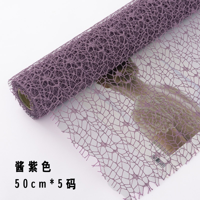 Floristería bolsa flor jacquard red al por mayor arte floral círculo red flor regalo ramo embalaje material de bricolaje papel de embalaje