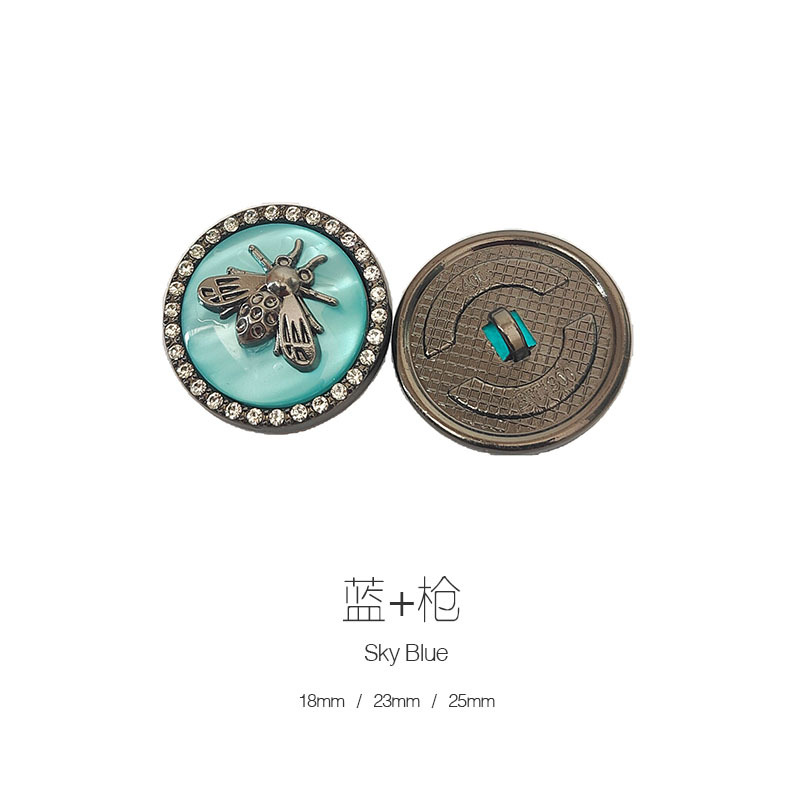 Moda metal abeja diamante botón Chanel estilo abrigo suéter abrigo traje mano costura hebilla decorativa