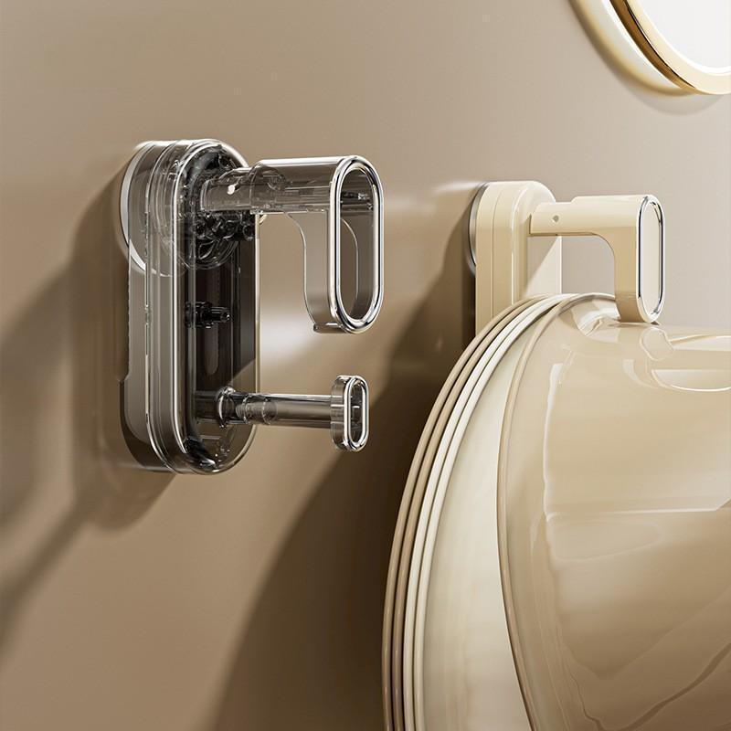 Suction cup washbasin hook toilet non-perforated basin hanger bath basin storage rack toilet seamless hanging basin artifact