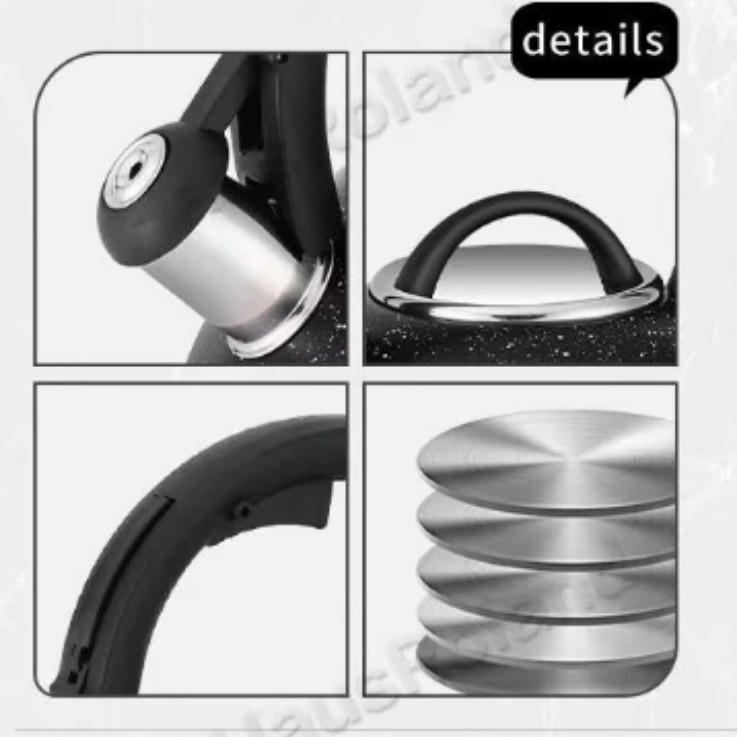 Fábrica de productos de hardware de acero inoxidable de agua hirviendo, olla de flauta, fuente de fábrica en stock disponible