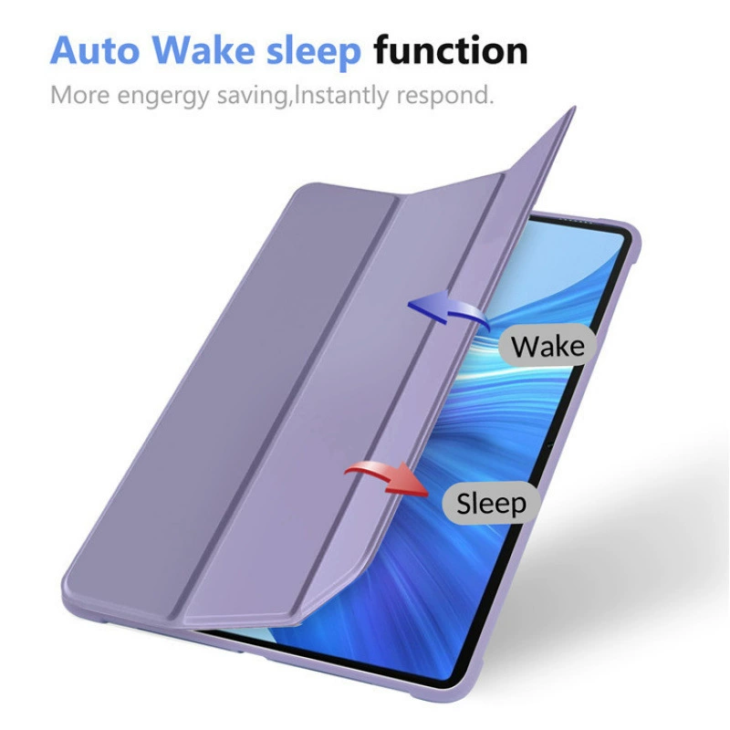 Защитный чехол из TPU для планшета Huawei Enjoy 2/ MatePad T10s, кожаный, тройной складывающийся, с мягким клеем, подходит для Honor Tablet 6 10.1