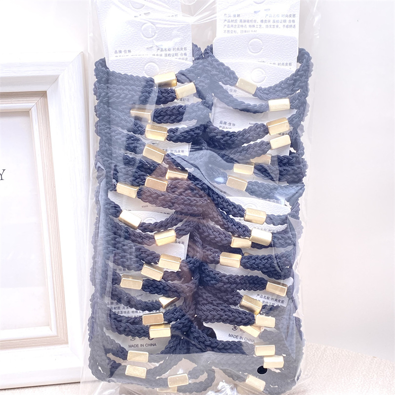 Traje de tarjeta cara sonriente oso etiqueta de cuero leche té color Banda para el cabello corbata de pelo de las mujeres banda de goma supermercado 2 yuanes tienda física accesorios para el cabello