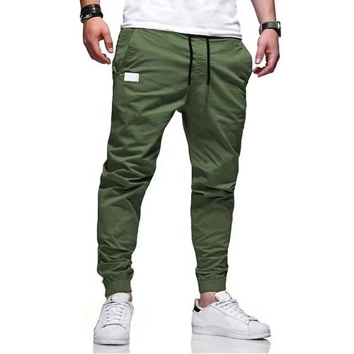 Amazon AliExpress Men's Laced Relaxed Work Bootcut Pants Youth Fashion Casual Sports Pants