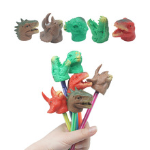 侏罗纪恐龙笔头套TPR软胶恐龙铅笔套可拆卸更换学生创意铅笔头套