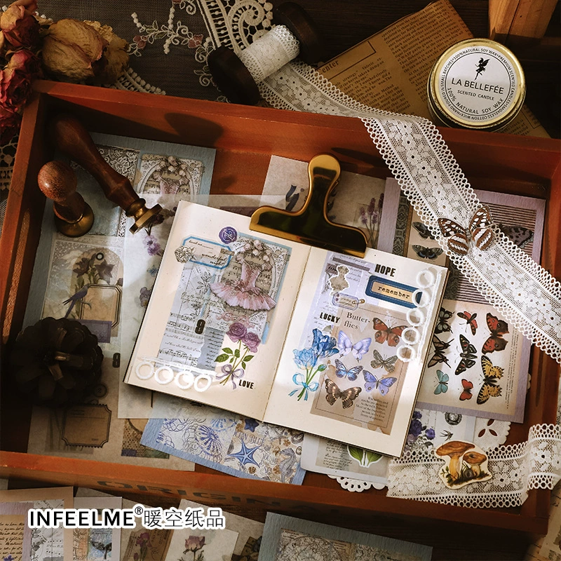 Набор материалов Infeelme Lightyear Poetry, 20 шт., ретро-материалы для блокнота, 4 варианта