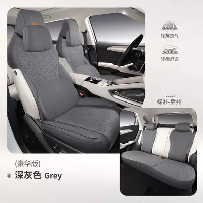 Seat Cover – Modelə uyğun (Original) oturacaq örtükləri - five-seater-memory-version-dark-gray-no-armrests-in-the-back-row-byd-yuan-up2024-2025-model
