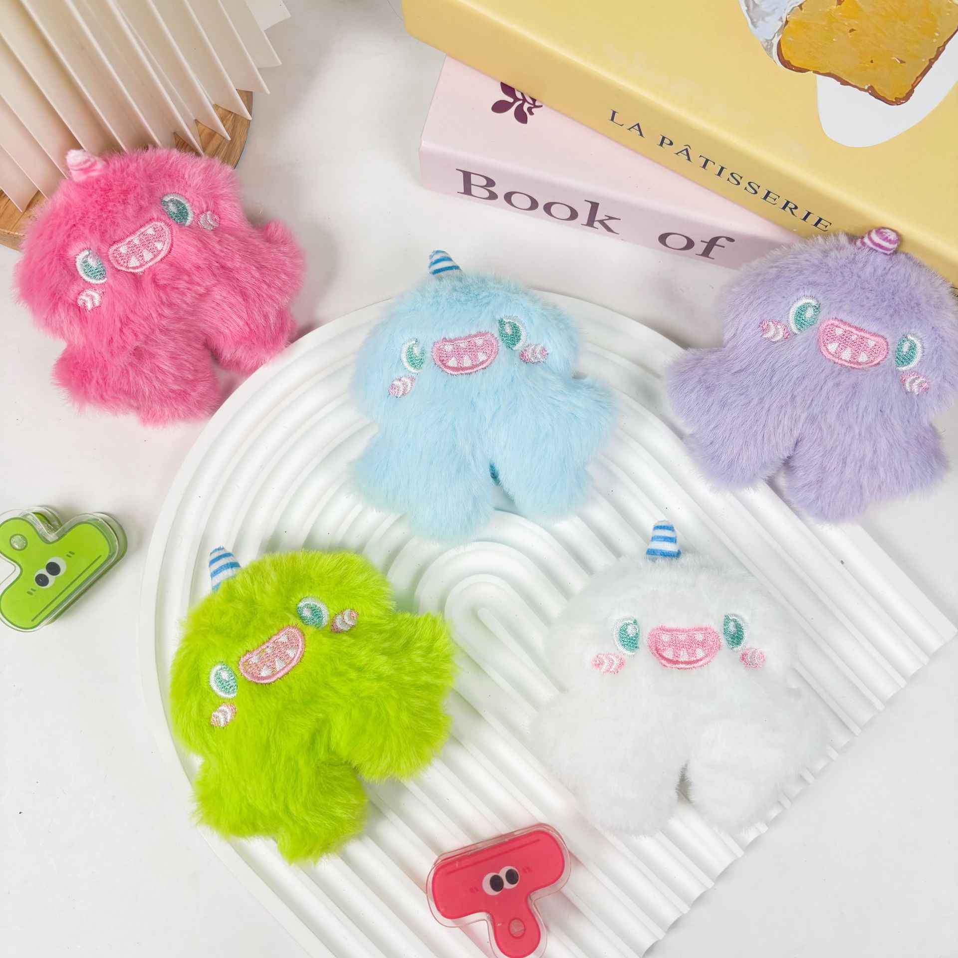 Cartoon Plush Unicorn Little Monster Cute Doll Brooch Japanese Couple Doll Doll Decorative Pendant Accessories