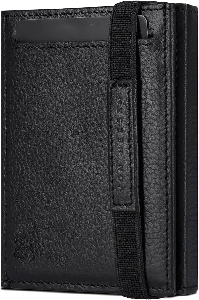 Estación de Alemania venta caliente tres plegables multifuncional billetera RFID anti-robo billetera de cuero ramas de ramas billetera de cuero para hombres