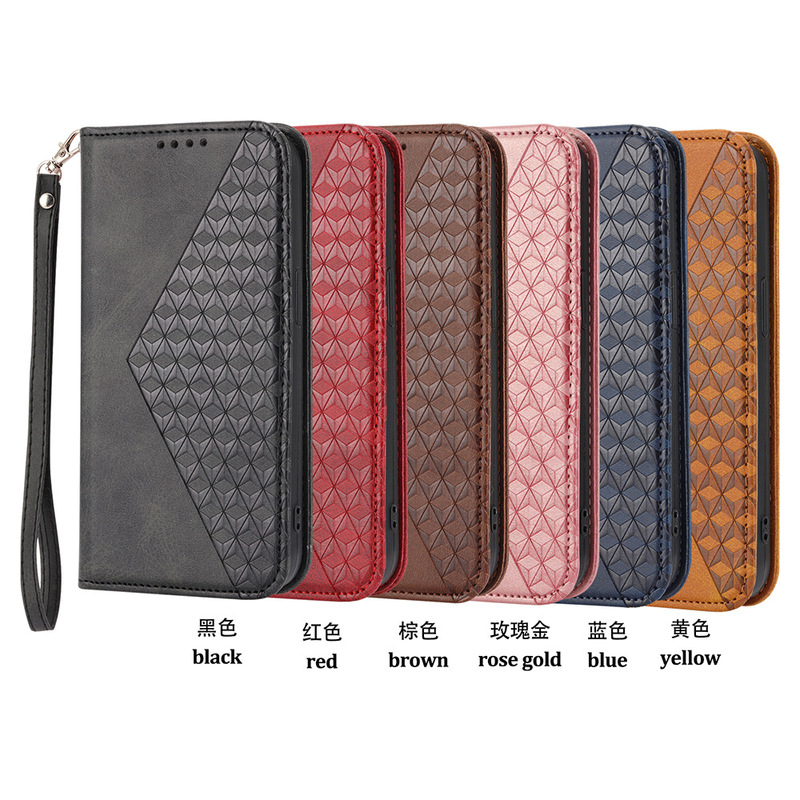 Flip Phone Case Suitable for Samsung S26 iPhone 17 Epromax Apple Phone Leather Case Cross-Border Calfskin Pattern