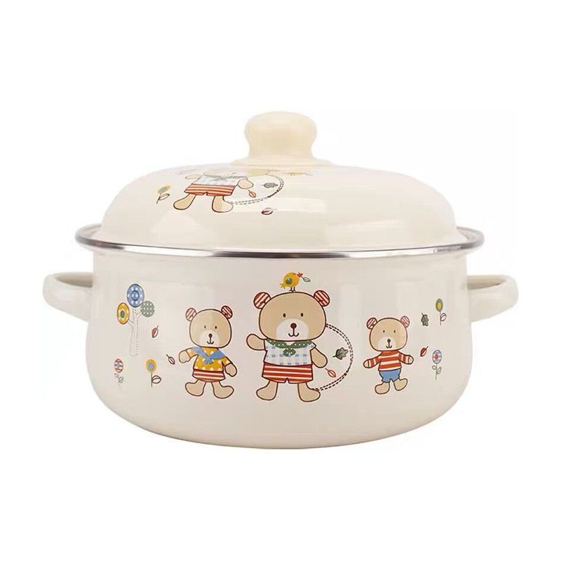 espesamiento de tres piezas de conjunto de cocina de dos orejas de cocina de cocción de cocina