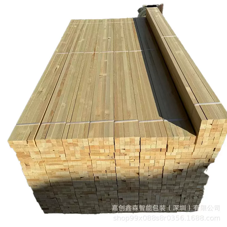 长条直发松木建筑用木方厂家批发跳板工程加松白松云杉桥梁枕木