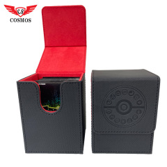PU Card Box Vertical Box 100+ Dual Ring Pokémon Ball Card Storage Box Pokémon TCG Game Card Collection Box