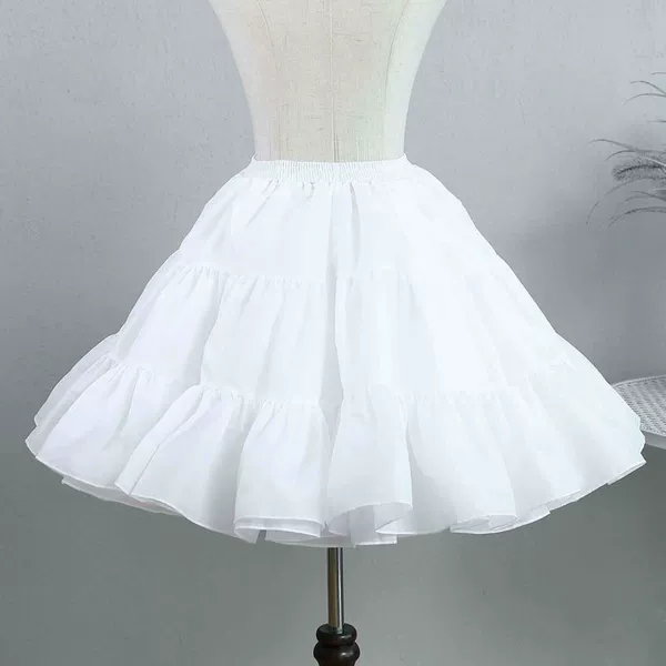 Two layers of satin fabric support 50cm white