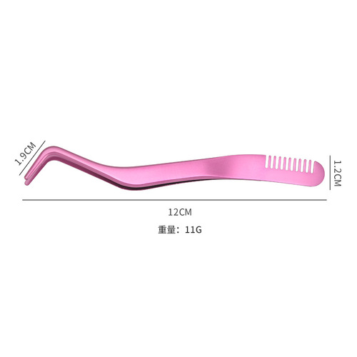Stainless steel new style comb eyelash assistant grafting false eyelashes tweezers wearing false eyelashes beauty tools